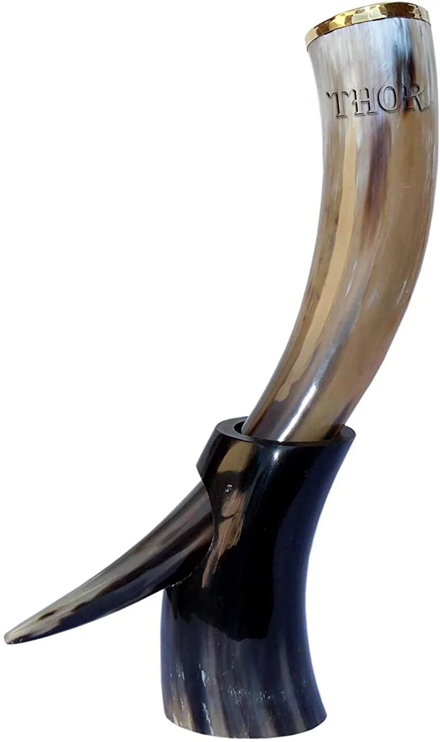 Handmade Natural Drinking Horn Mug Q89325