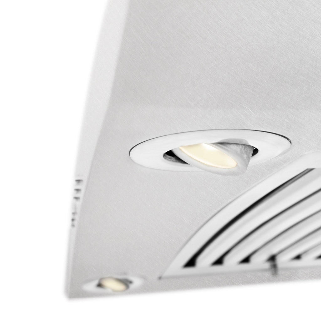 30x22 Wall Mount Range Hood in DuraSnow Stainless Steel & Glass O267012