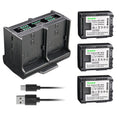 3-Pack Battery and Quadruple Charger W8474
