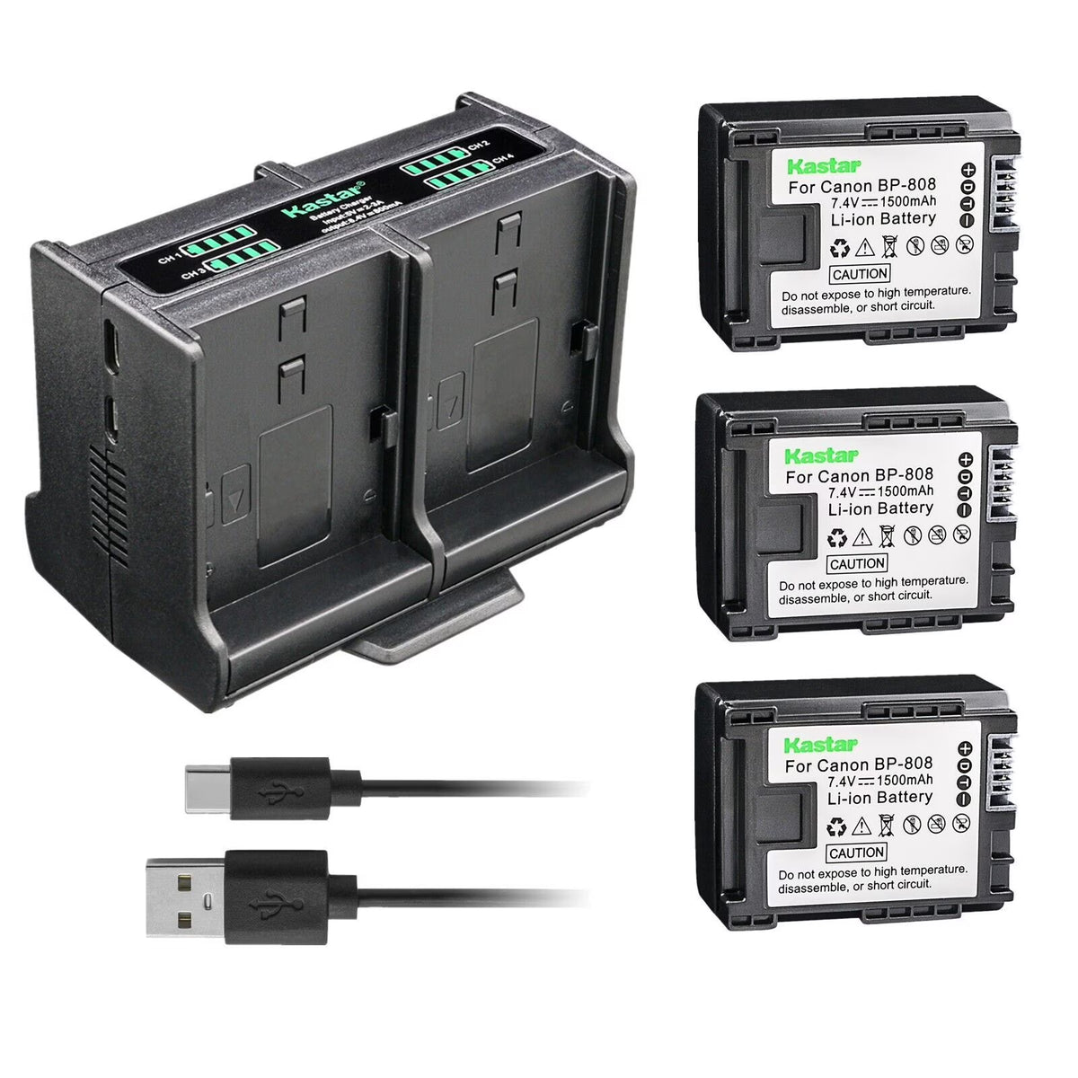3-Pack Battery and Quadruple Charger W8474