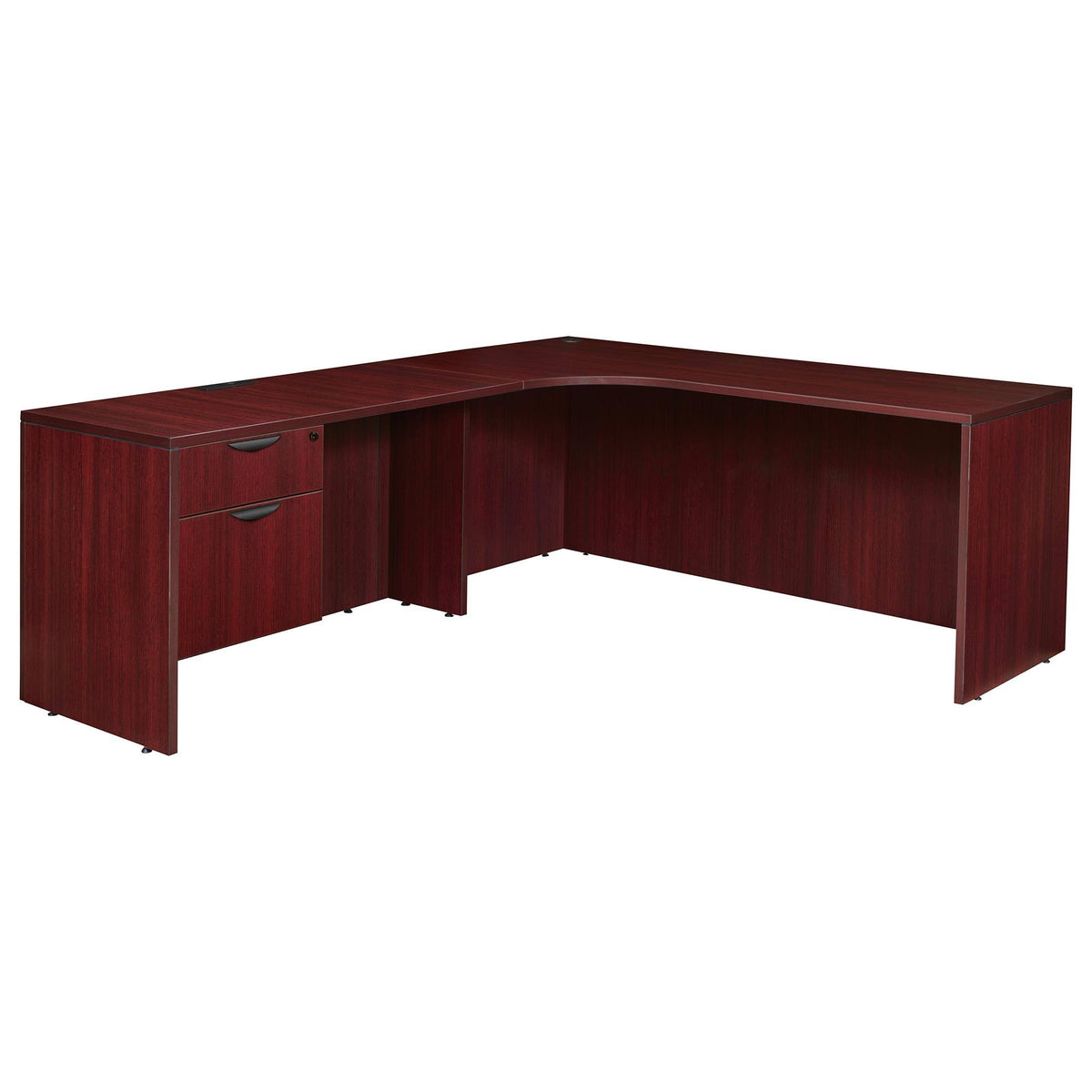 Mahogany Single Pedestal Corner Credenza J292614