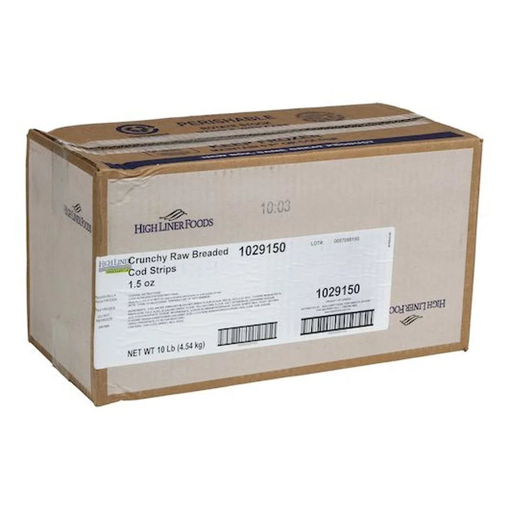 1.5 Ounce Crunchy Raw Breaded Cod Strip N160474