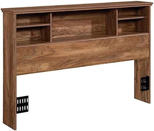 Glacier White Wooden Full-Queen Bookcase Headboard P14430