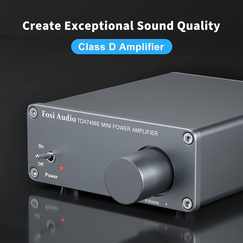 TDA7498E 2 Channel 160W x2 Stereo Audio Amplifier Mini Hi-Fi Class D Integrated Amp with 24V Power Supply Pack of 2 K5960