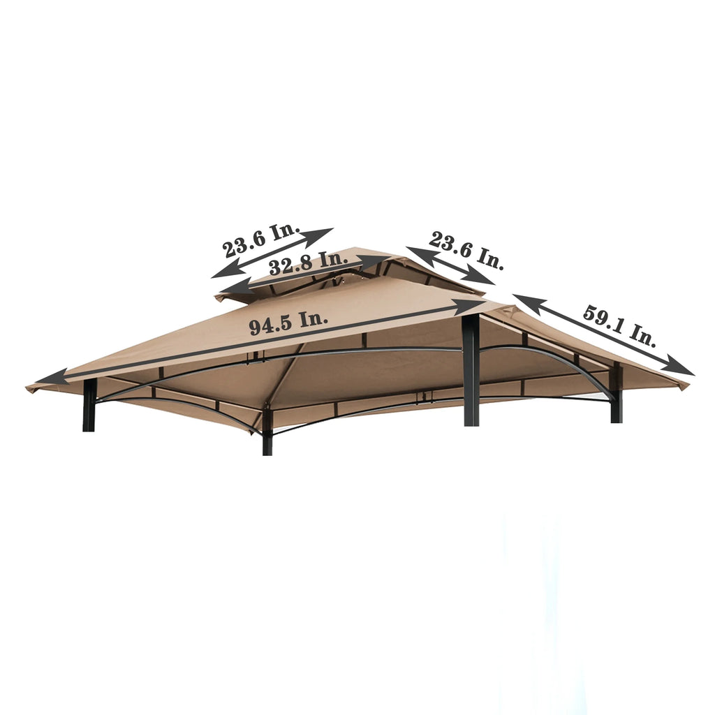 Beige Double Tier BBQ Tent Cover M3946
