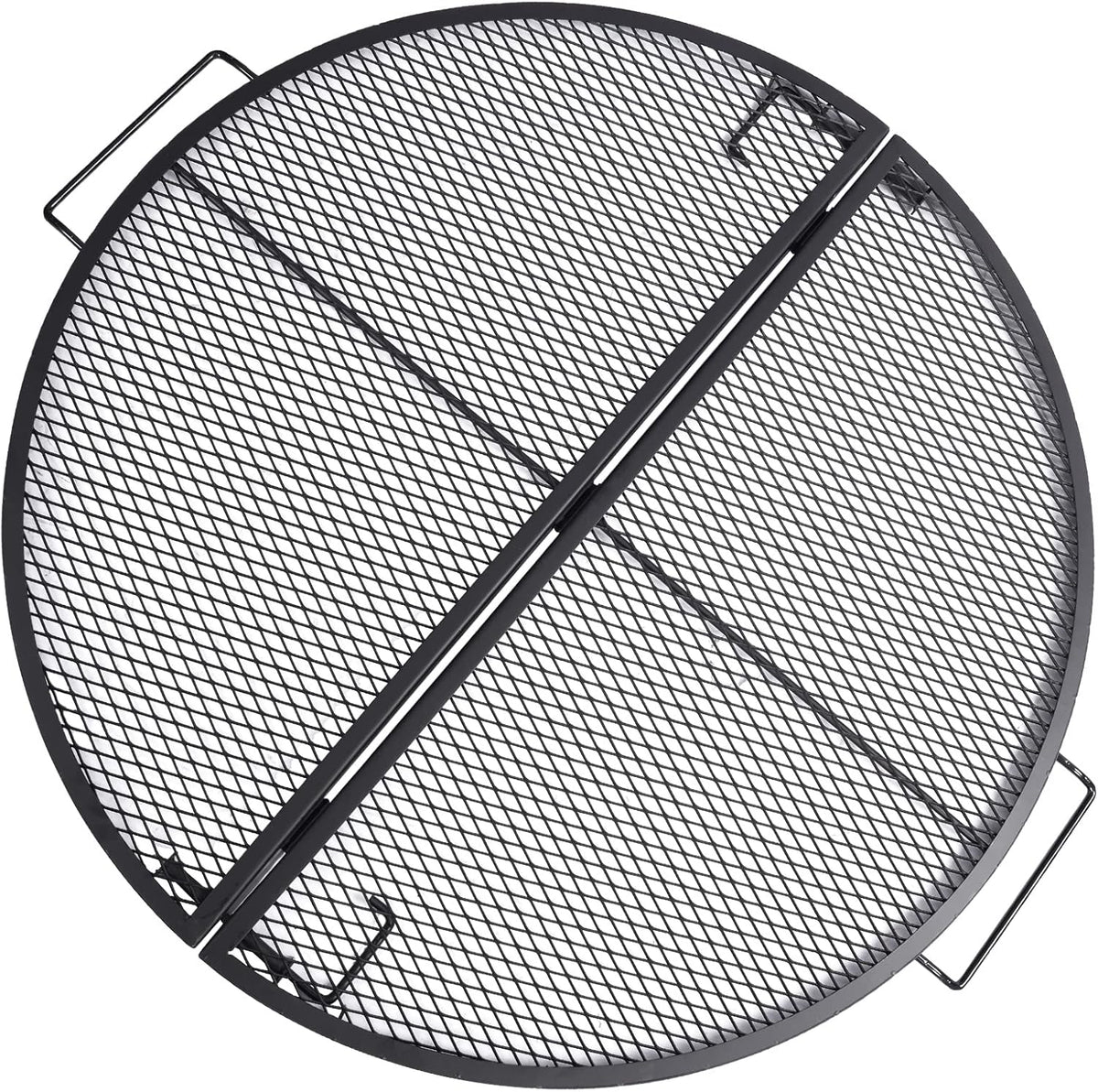Black 30 Inch Heavy Duty Folding Round BBQ Grill Grate Y1569