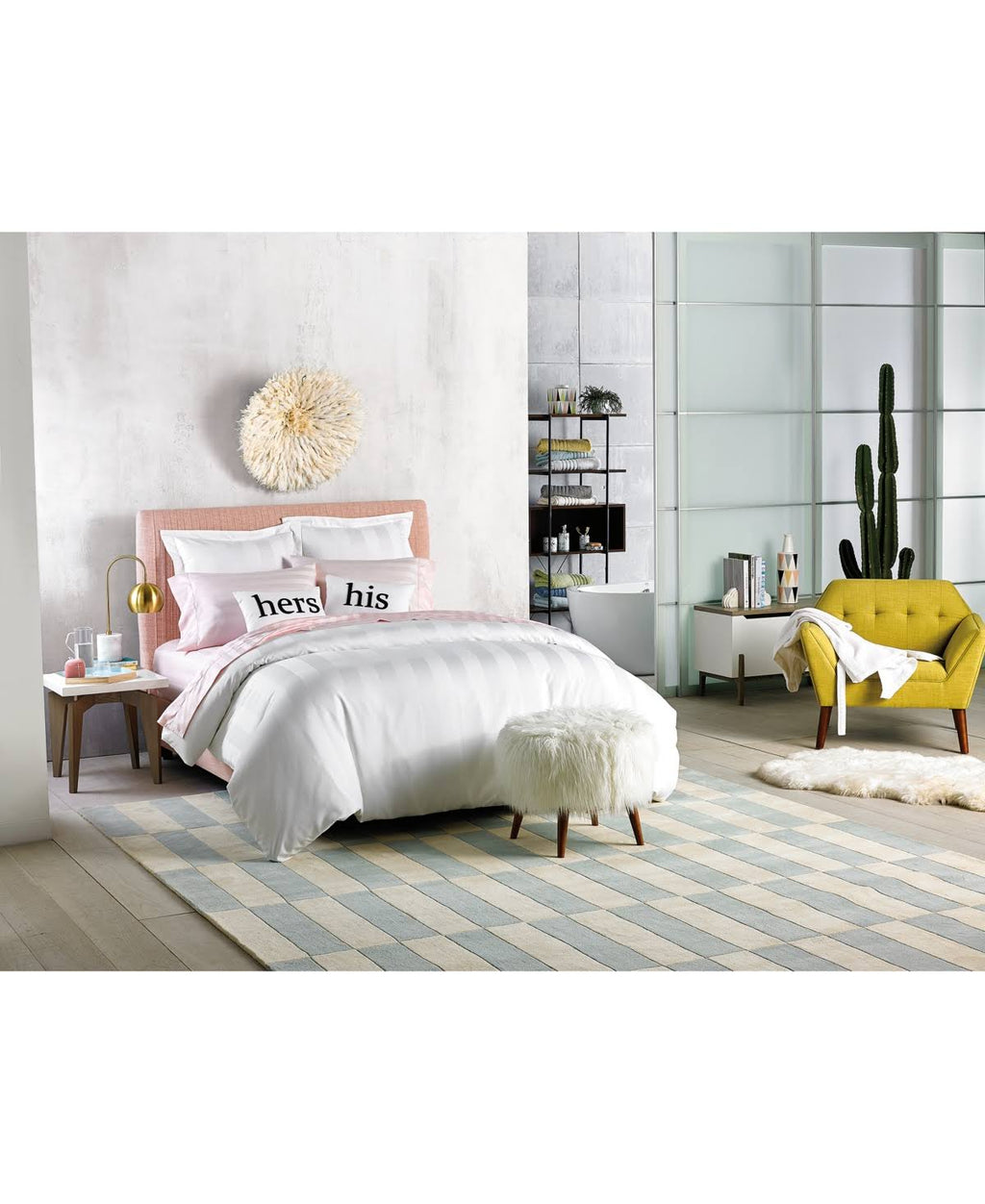 Gray Pleated California King Headboard J2970