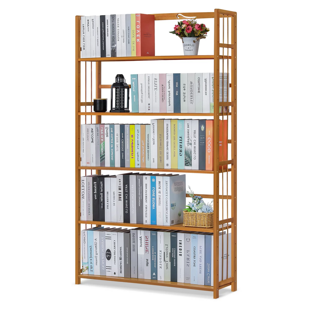 Bamboo 5 Shelves Adjustable Bookcase N340
