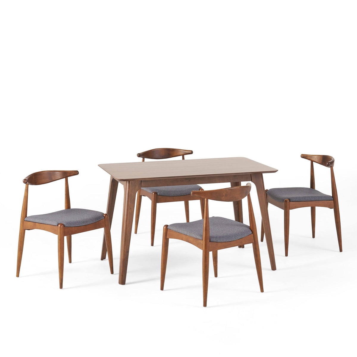 5 Piece Walnut Finish Dining Set M512098
