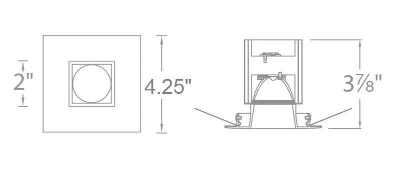Brushed Nickel LED Square Open Reflector Trim K60555