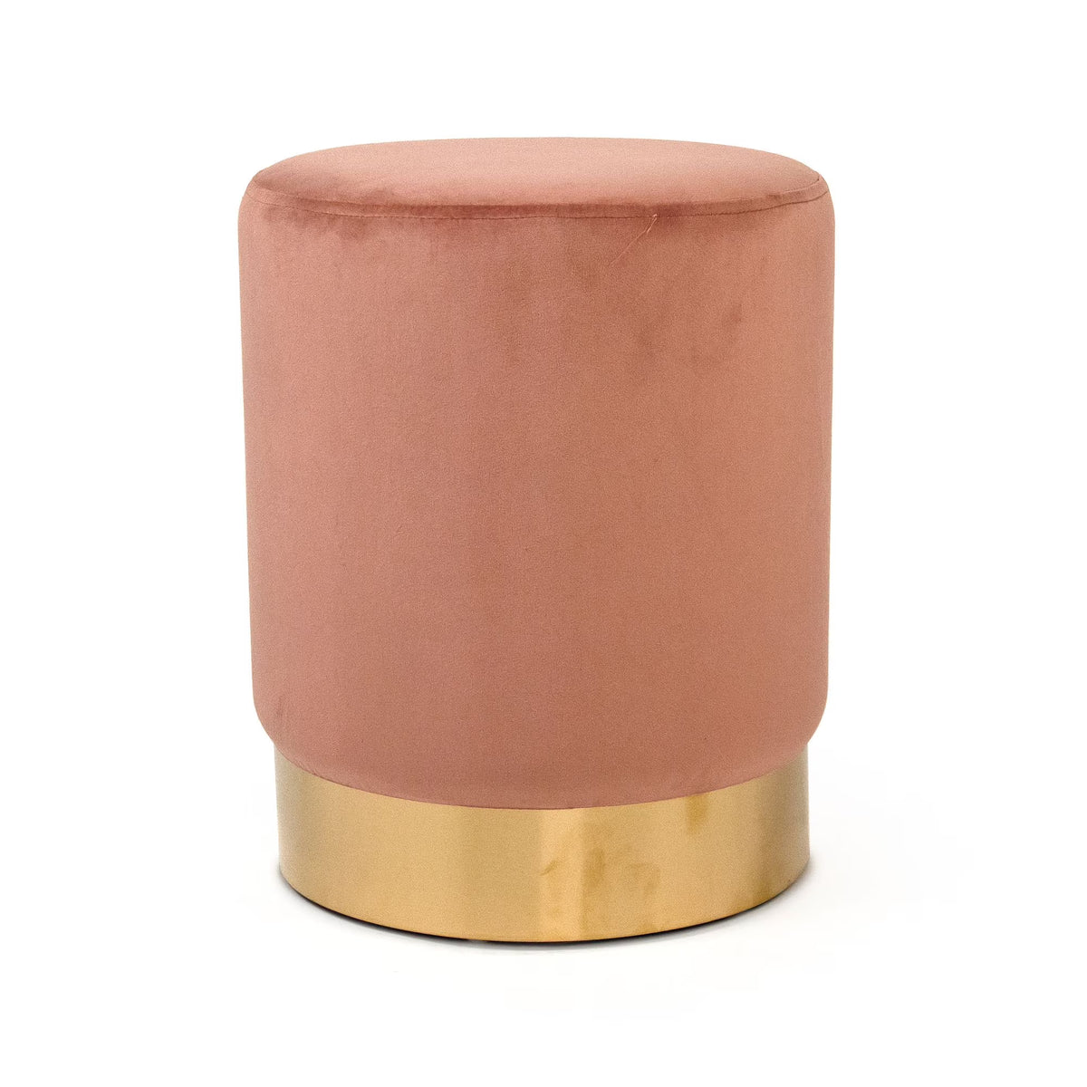 Mauve Pink Velvet Vanity Stool B11262