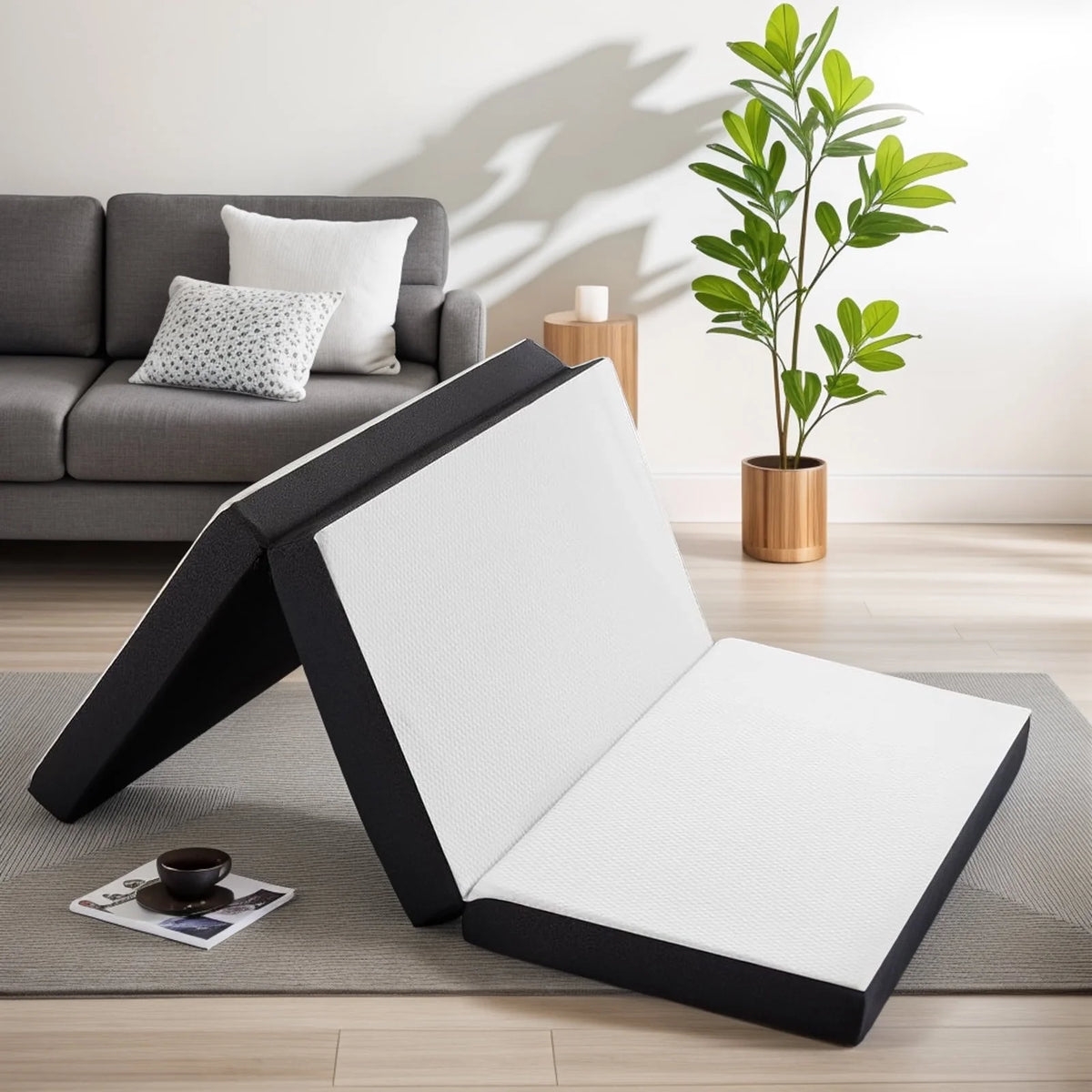 Queen Size Memory Foam Folding Mattress with Cover S655