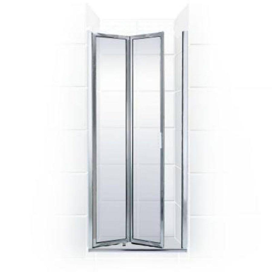 Framed Bi-Fold Double Hinge Shower Door in Clear Glass O41766