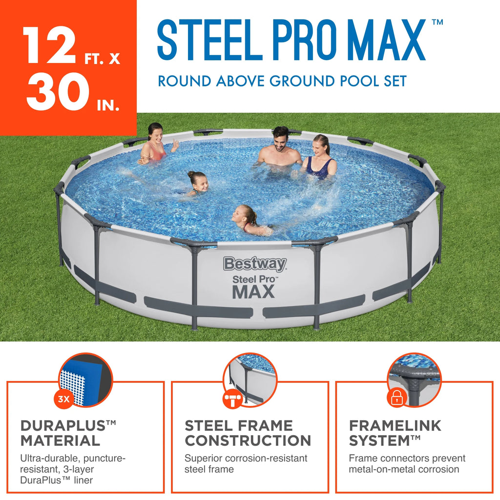 Steel Pro Max Swimming Pool Set with Filter Pump G437182