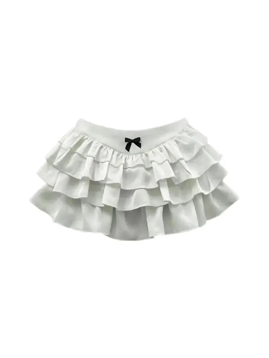 Silky Ribbon Ruffle Shorts J60115