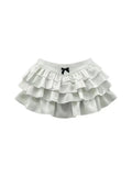Silky Ribbon Ruffle Shorts J60115