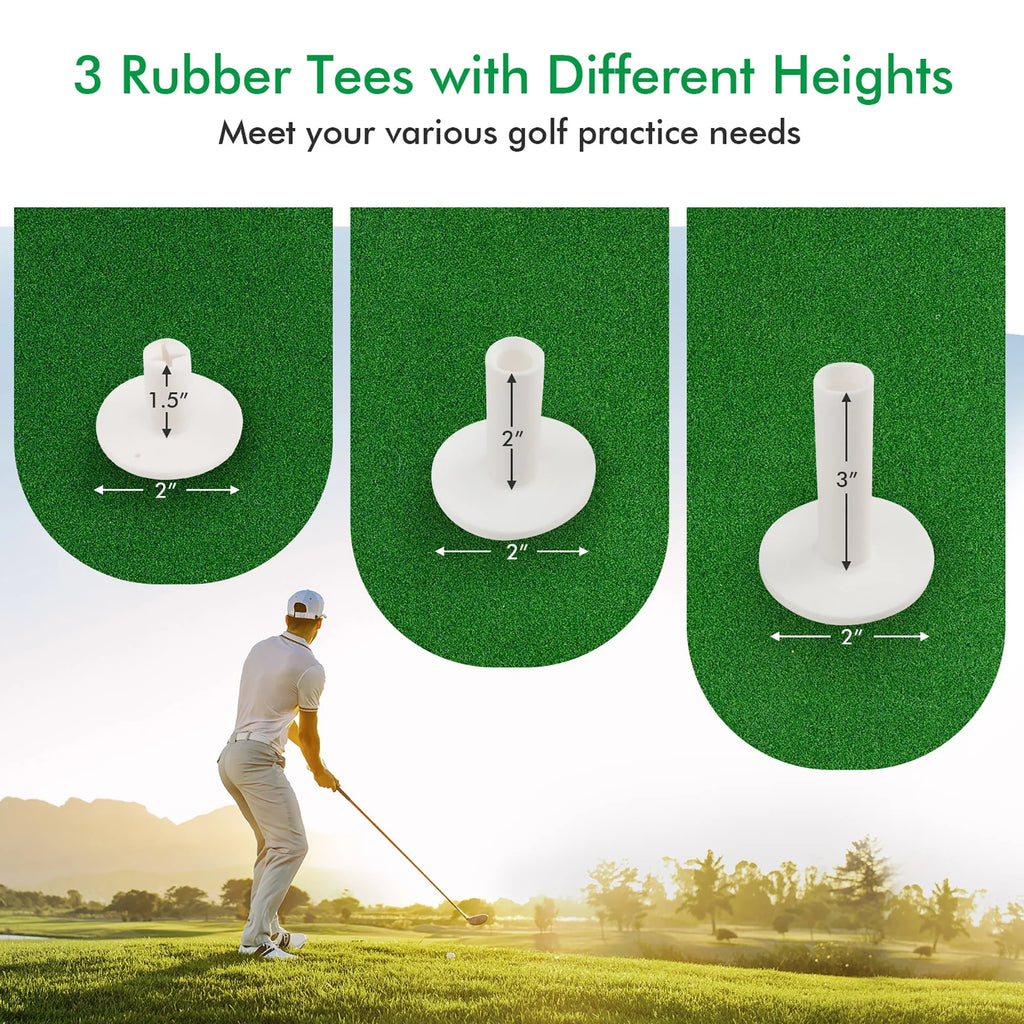 5' x 3' Golf Practice Mat with 3 Tees P436365