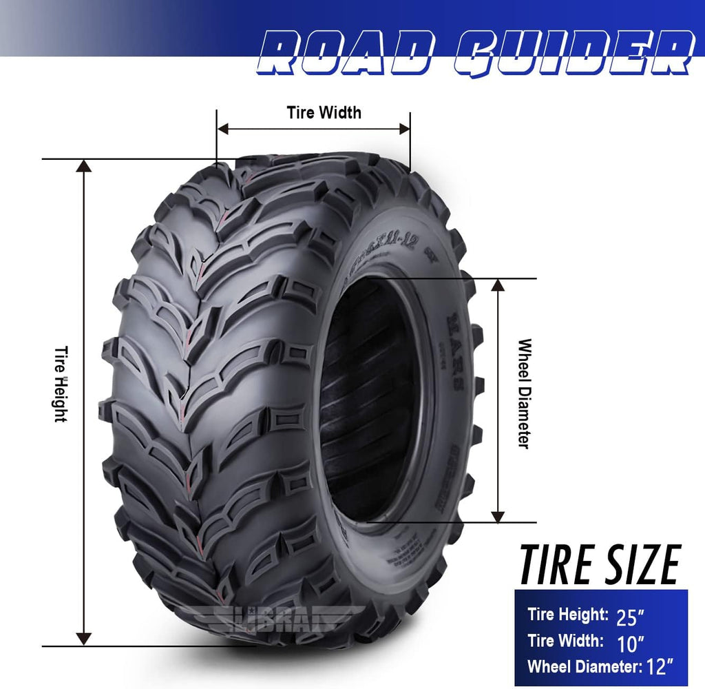 25x10-12 6PR ATV/UTV Tires Set of 4 Q1261