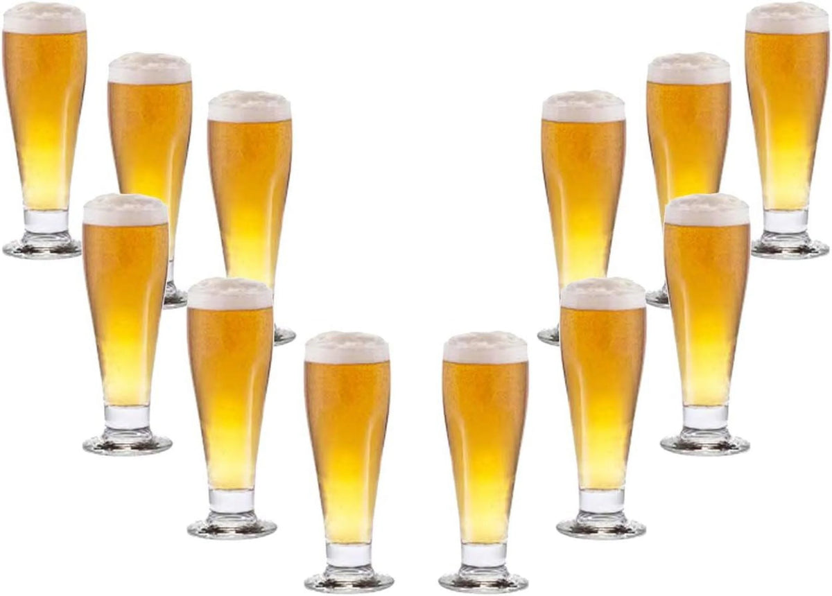 Clear 10.5 Oz Pilsner Glasses Set Of 12 J99278