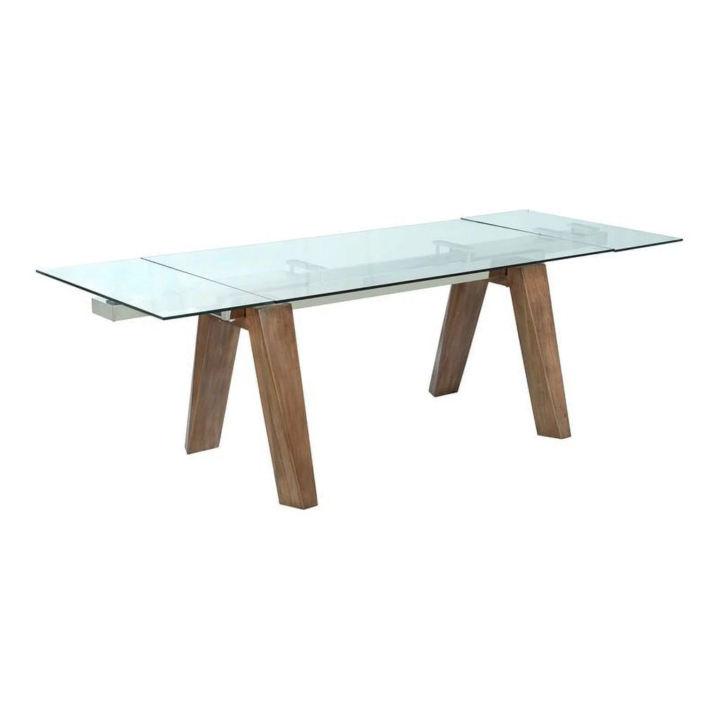 63" Steel and Glass Dining Table P10002