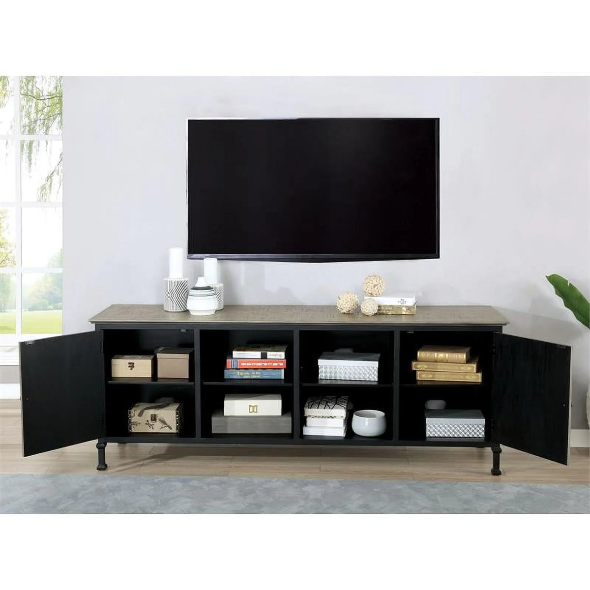 Industrial Wood 72-Inch TV Stand J286