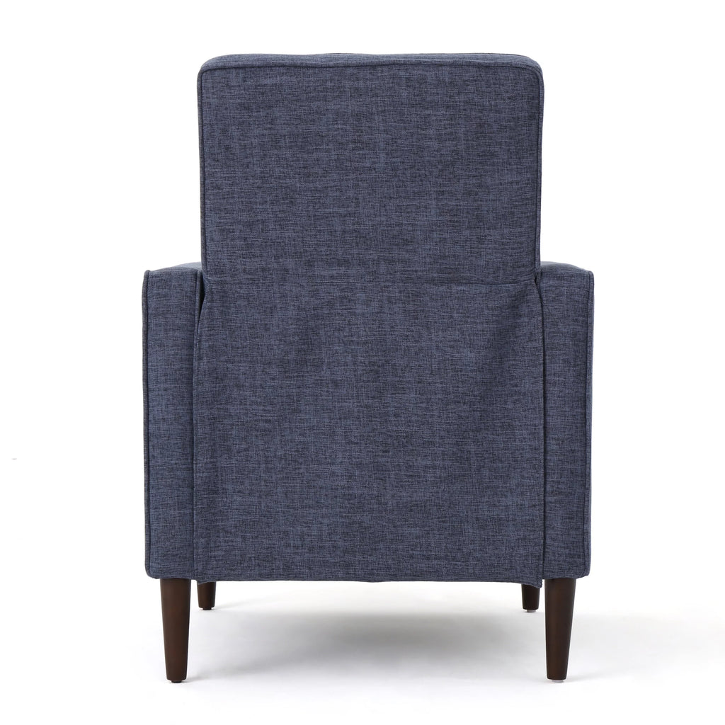 Dark Blue Tufted Fabric Recliner G237959