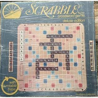 Scrabble Deluxe Rotating Turntable Game Board with Grid I87221