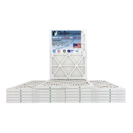 18x22x1 MERV 10 Furnace Air Filter, Qty:12 D9417