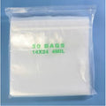 Heavy Duty Plastic Reclosable Zipper Bags, 4 mil, Pack of 100 U876
