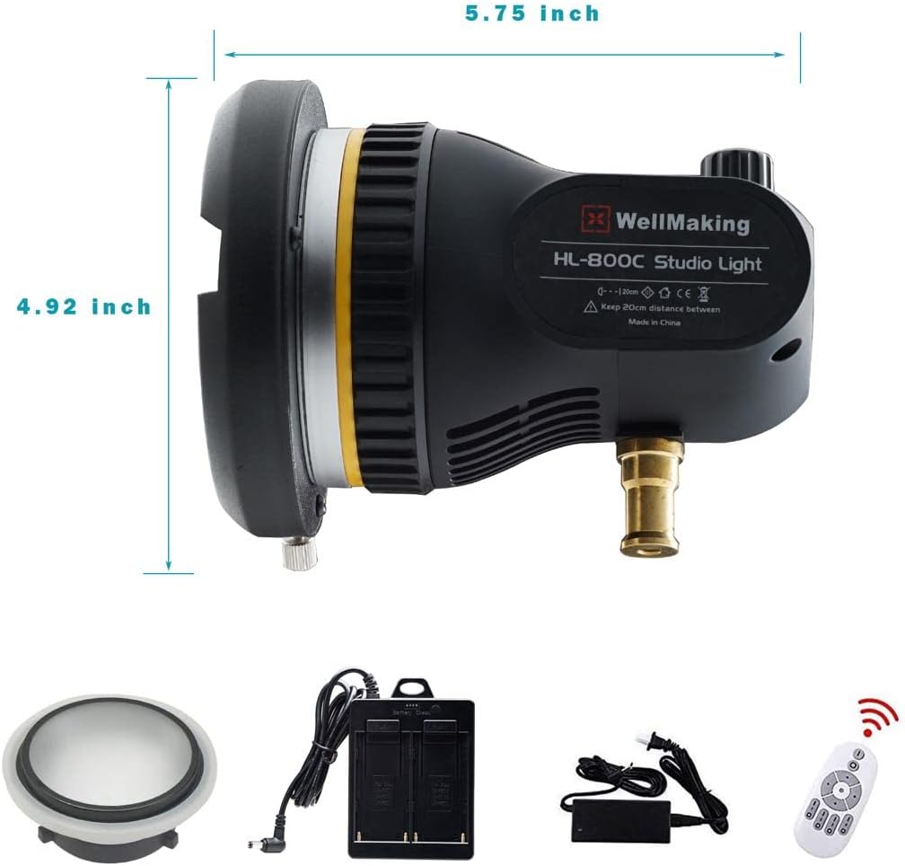 80W Portable LED COB Spotlight Video Light with Fresnel Lens Bowens Mount S919526