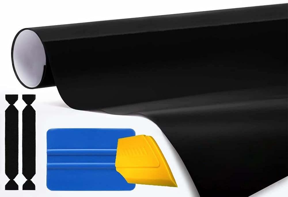 Satin Black Vinyl Wrap Roll 3ft x 5ft Pack of 2 R3912