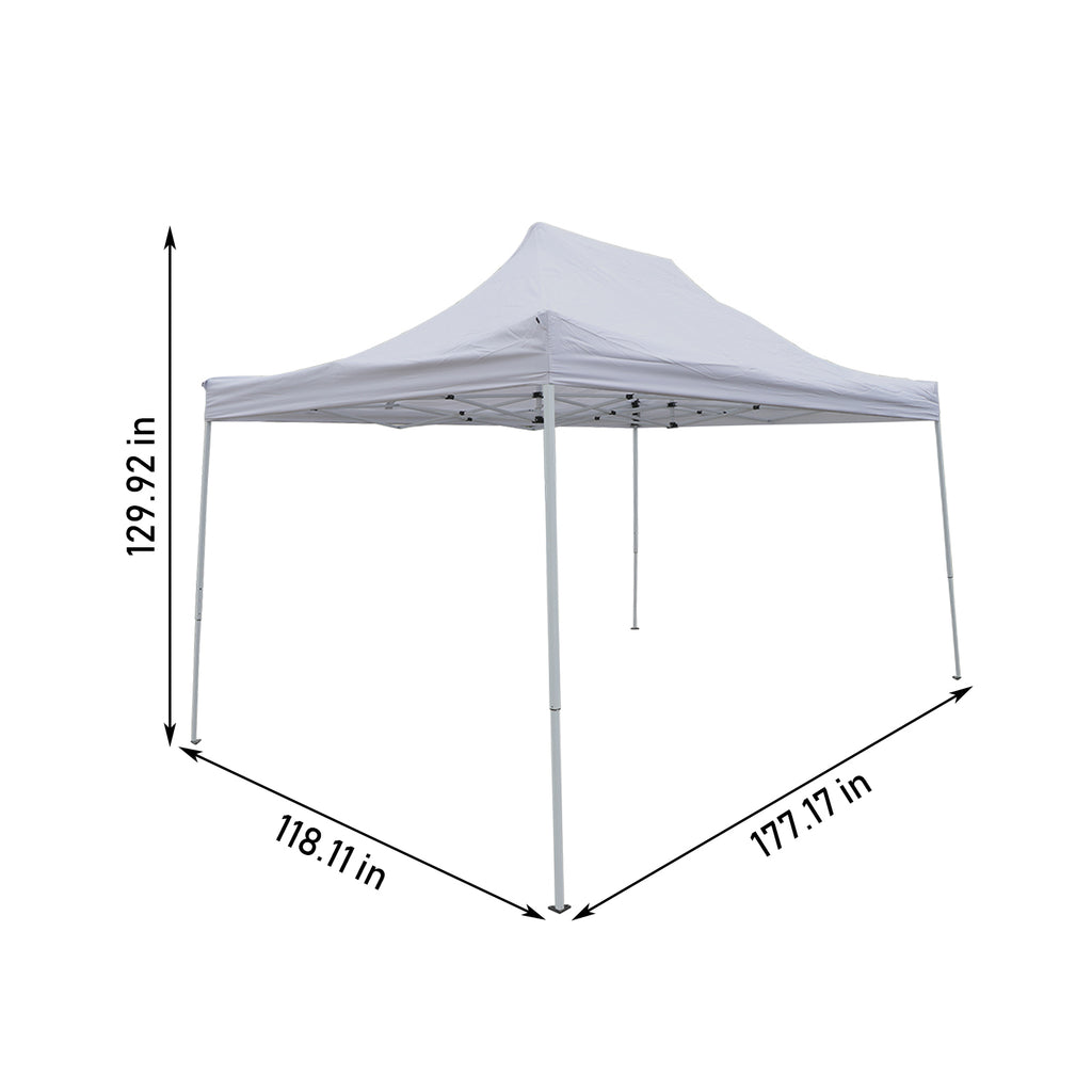 10x15 ft Pop up Canopy Carport, White H408