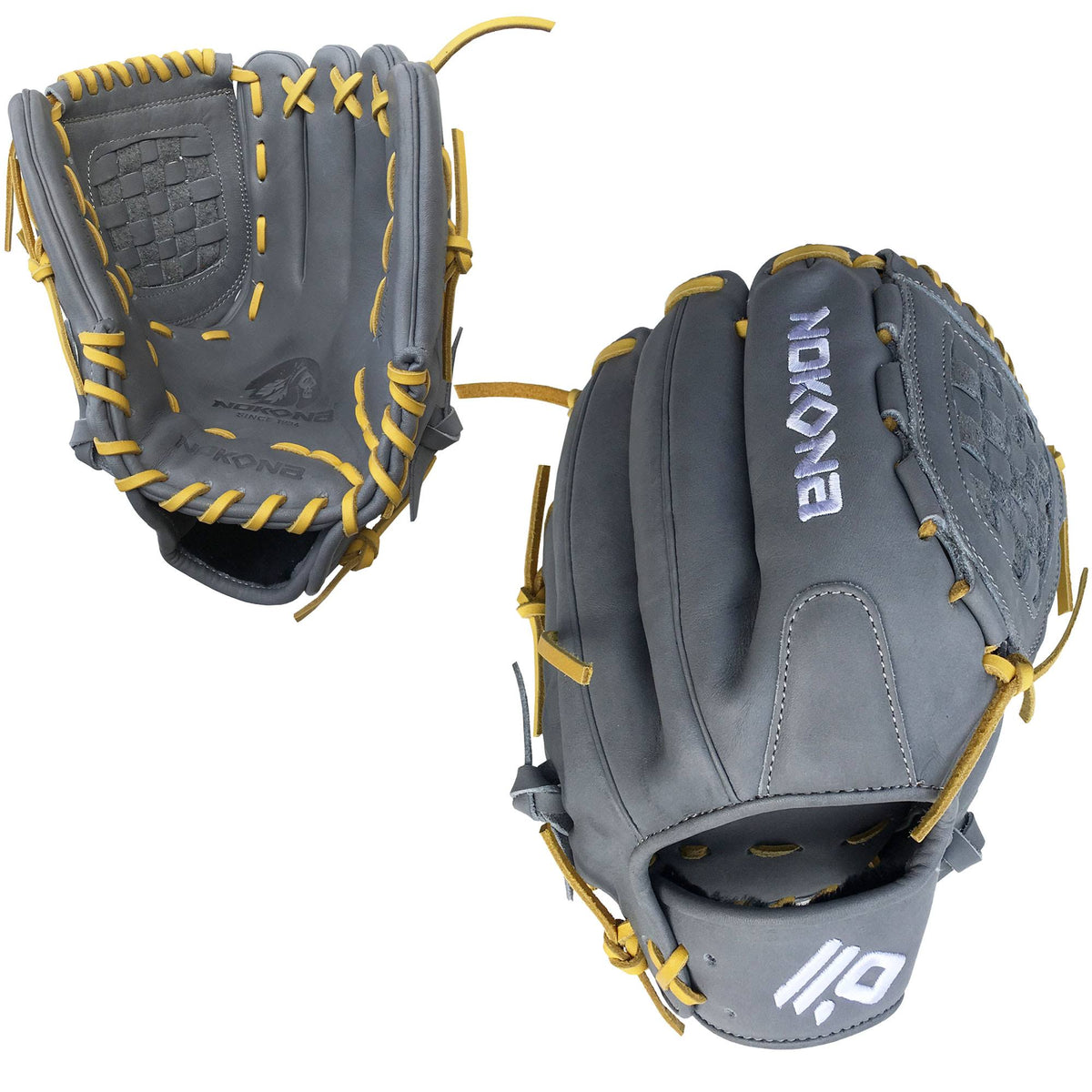 Gray Closed Web 12 inch Baseball Glove X38428