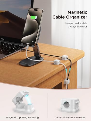 6 Pack Magnetic Adjustable Cable Clips V737