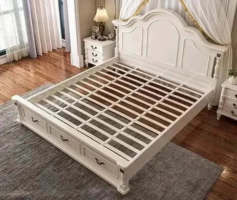 Wooden Bed with Storage and Bedside Tables L14002