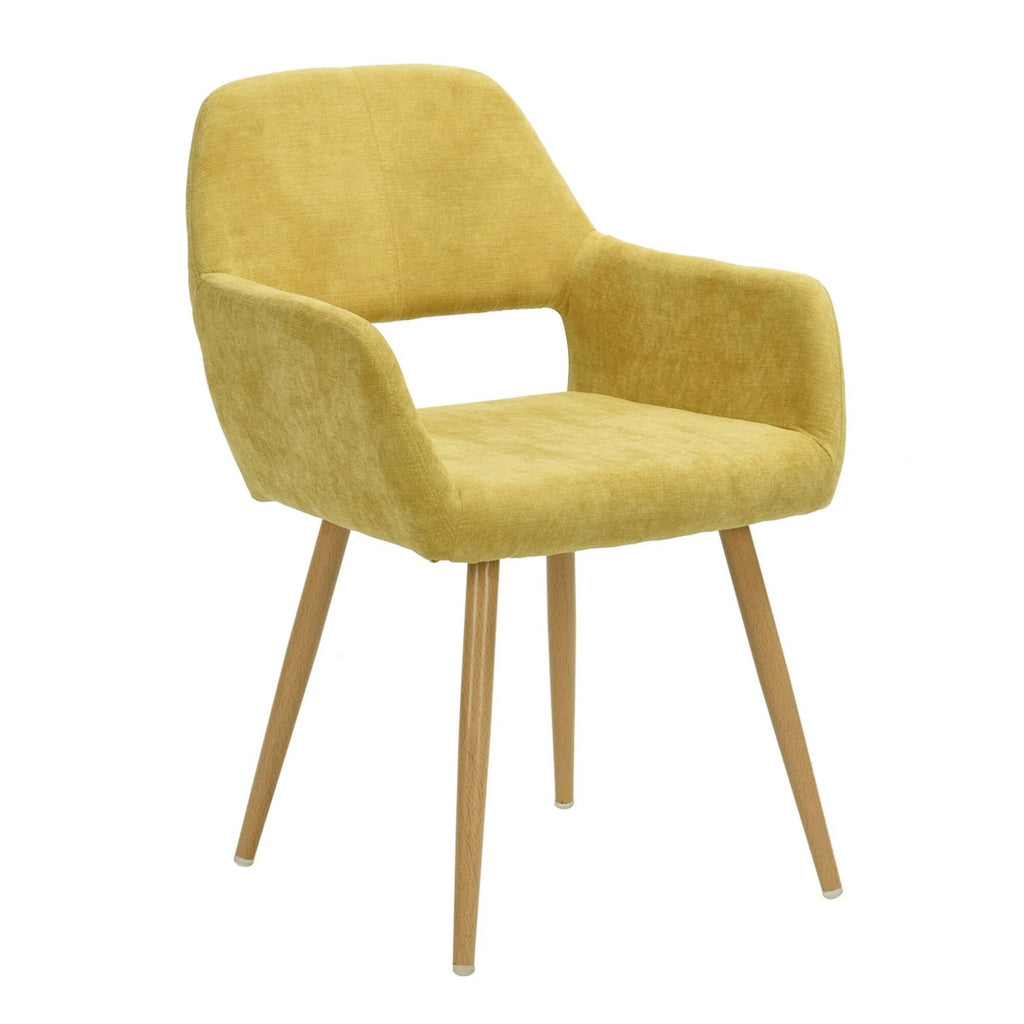 Linen Dining Chair (Set of 2) (Yellow) U400748