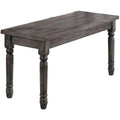 Gray Wood Bench with Turned Legs G552508