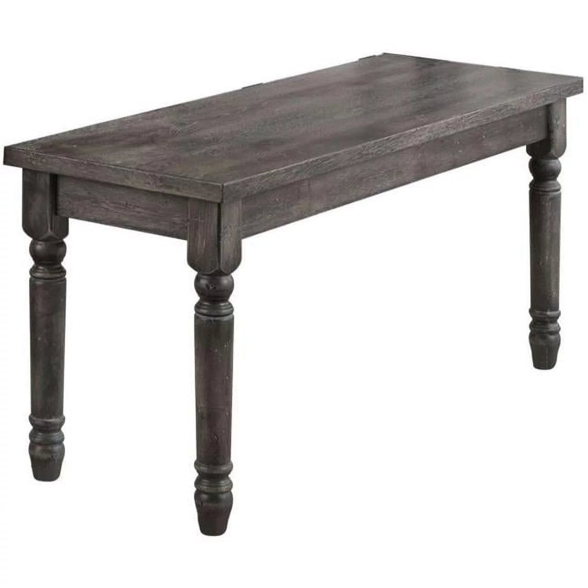 Gray Wood Bench with Turned Legs G552508