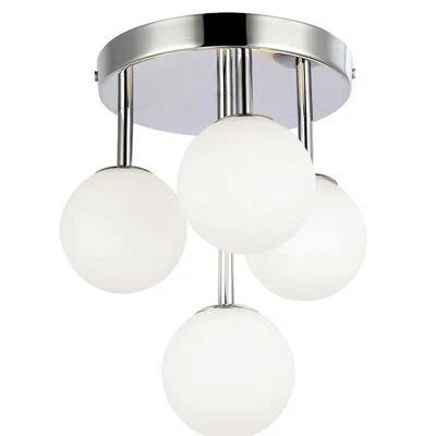 Polished Chrome 4 Light Flush Mount Fixture Z77545
