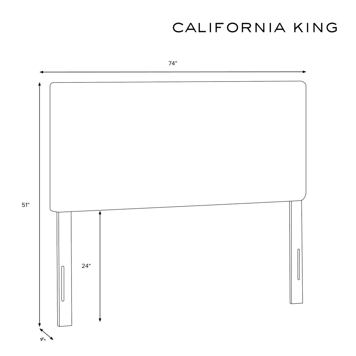 Gray Pleated California King Headboard J2970
