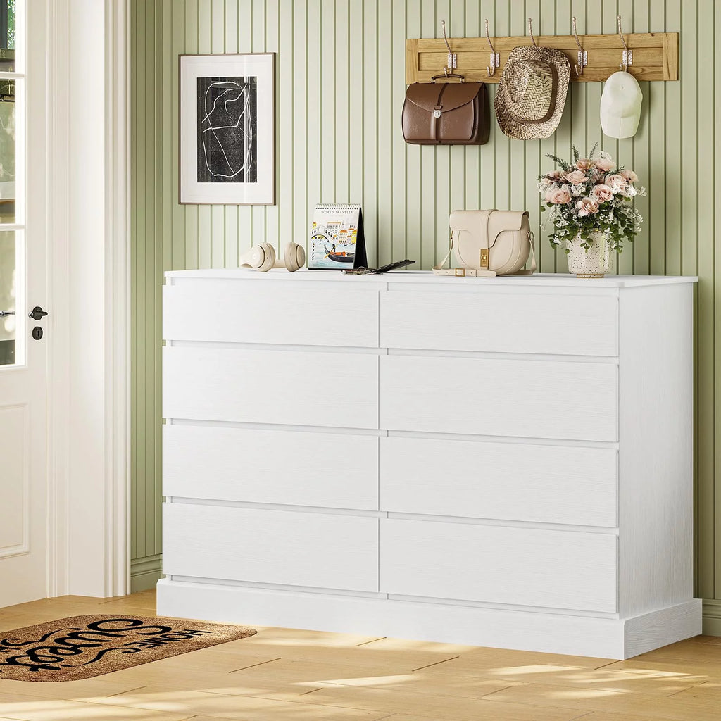 Black 6 Drawer Double Dresser Q49776