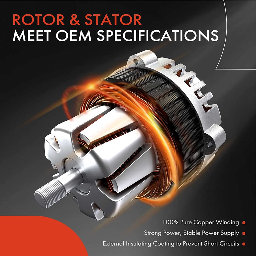 Alternator Compatible with Chevy Silverado 1500, Avalanche 1500, GMC Sierra 1500, Cadillac Escalade U545
