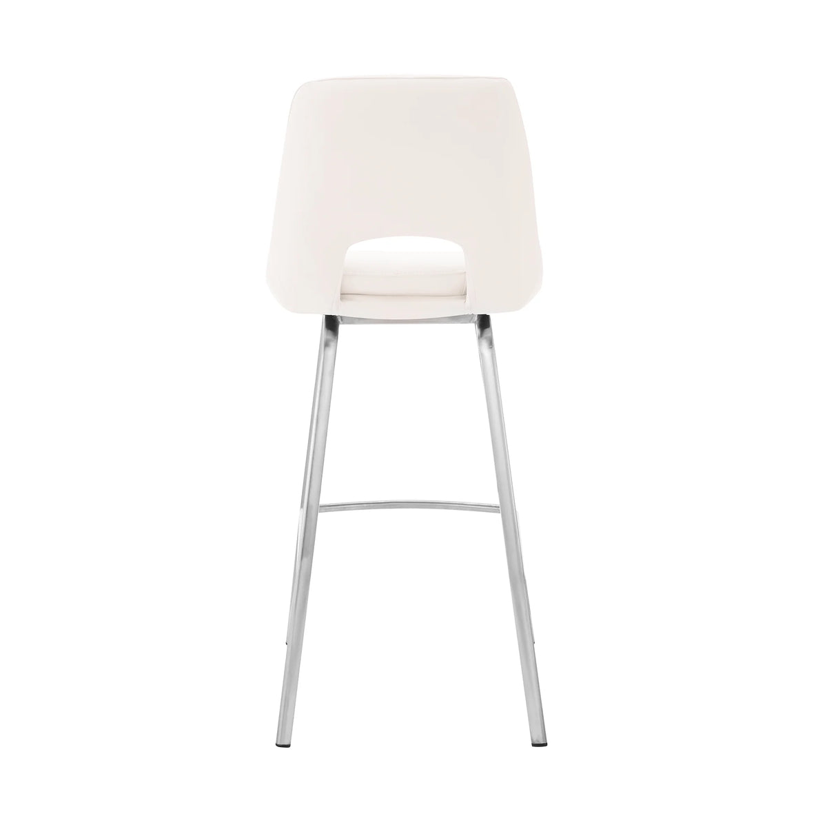 White/Steel Faux Leather Swivel Counter Stool W732268