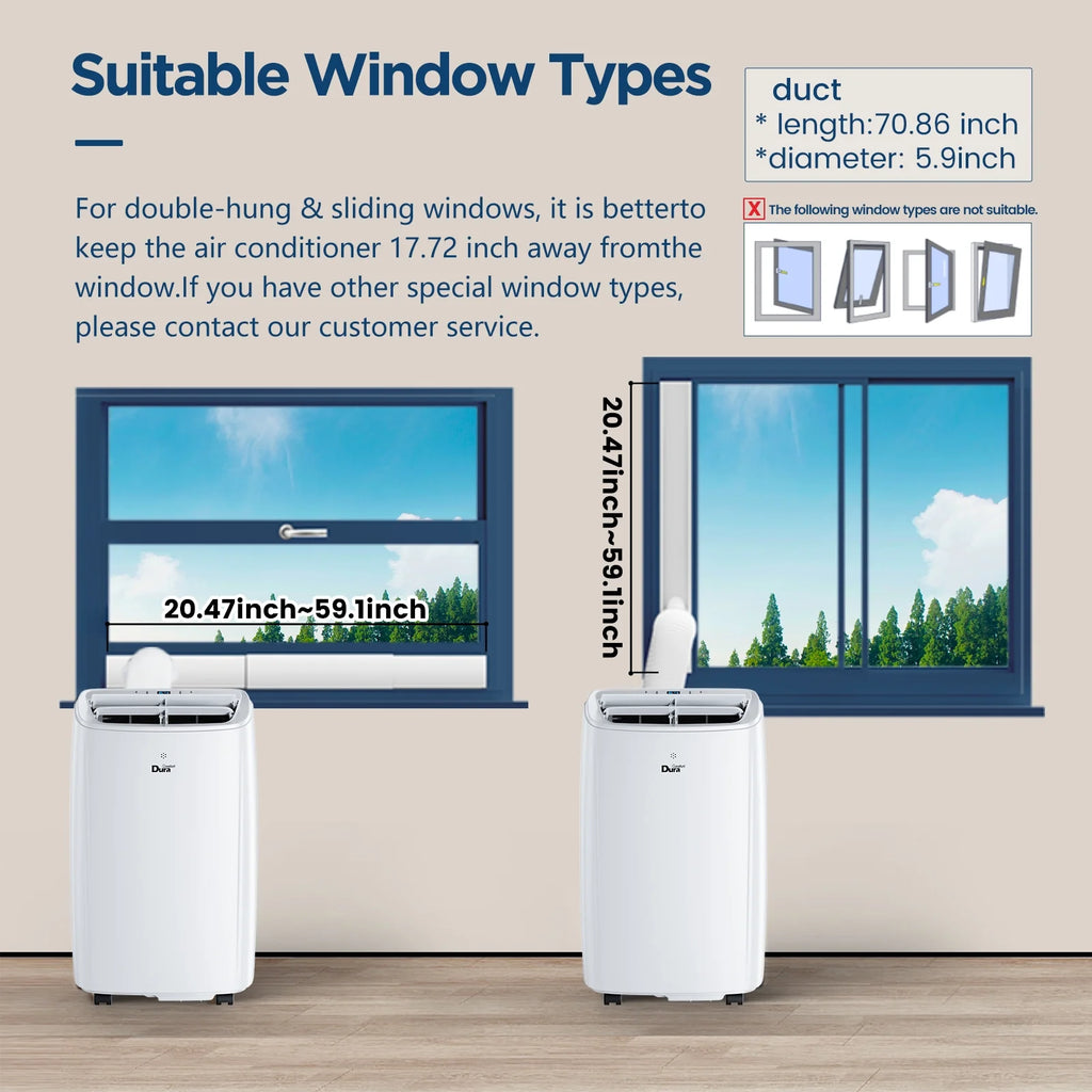 10200BTU Portable Air Conditioner with Remote Control W2495