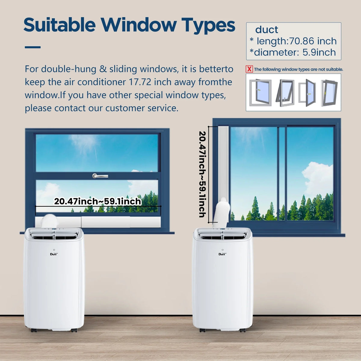 10200BTU Portable Air Conditioner with Remote Control W2495