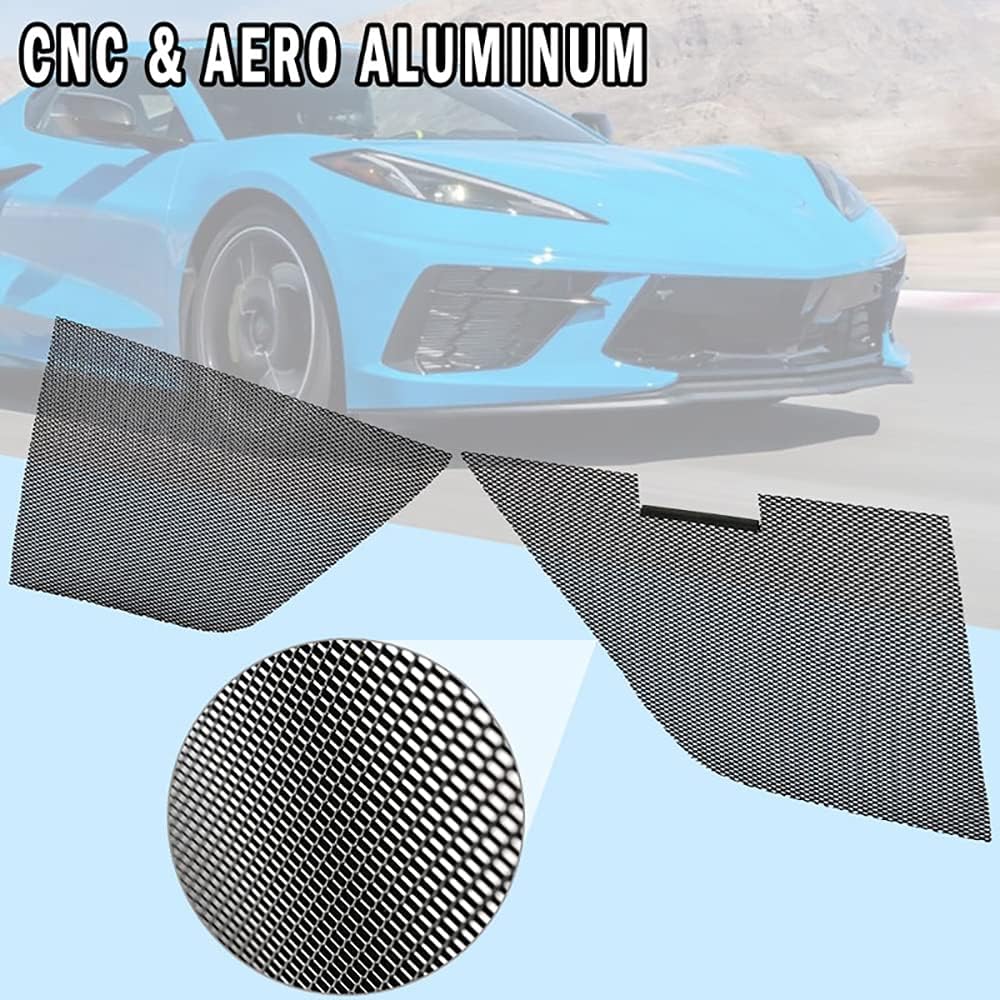 2Pcs Aluminum Car Grille Mesh Set for Corvette C8 2020-2022 E125291