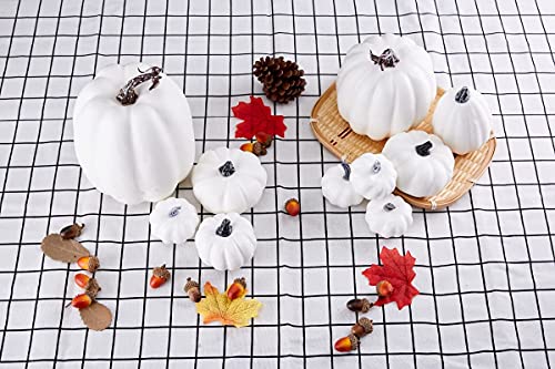 12 Pcs Assorted Sizes Artificial Pumpkins H322471
