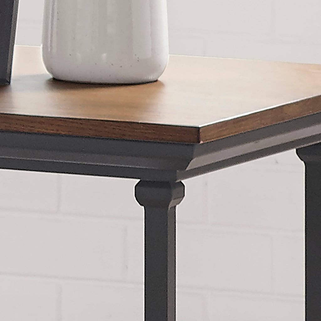 Antique Gray/Black Shelf Base End Table Z78750