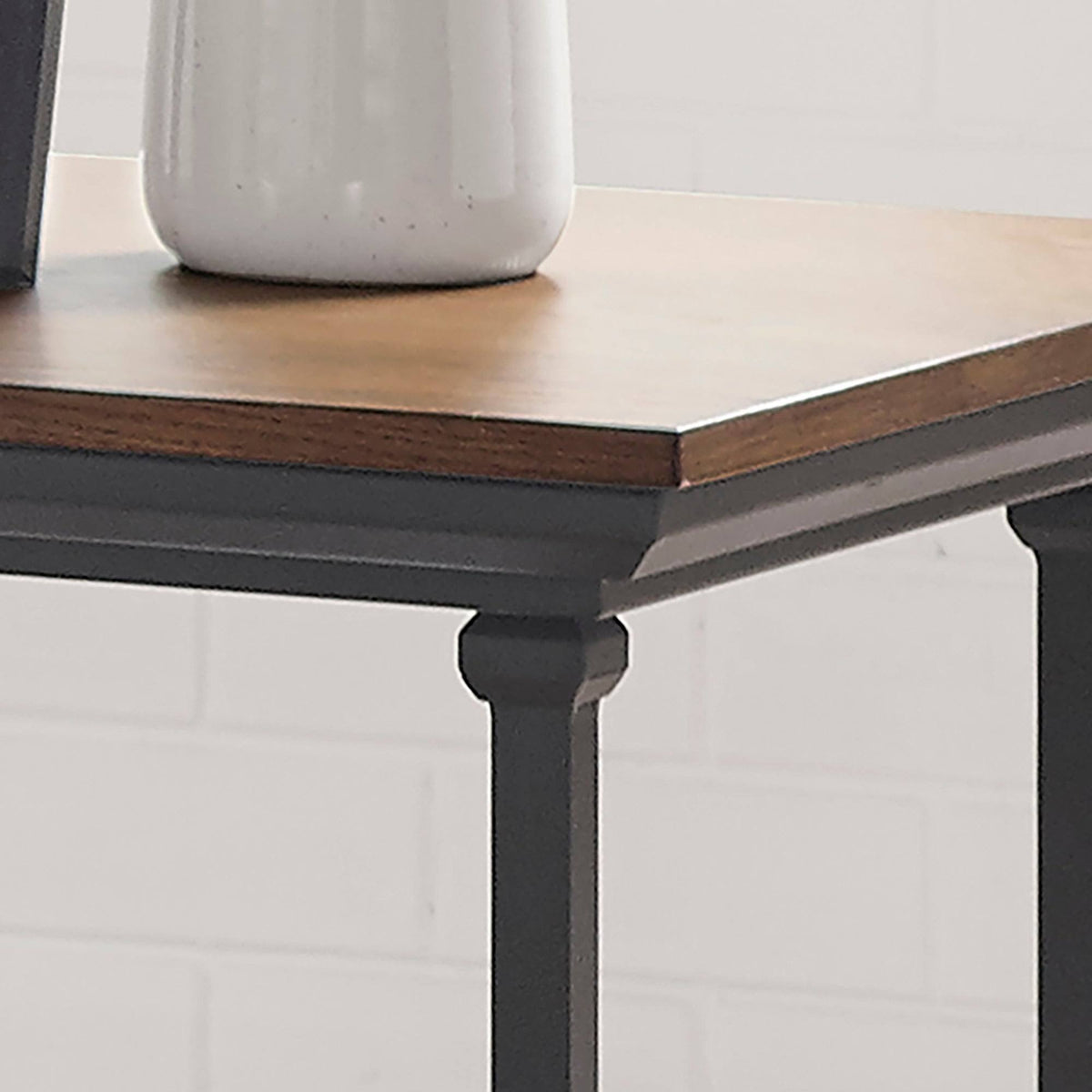 Antique Gray/Black Shelf Base End Table Z78750