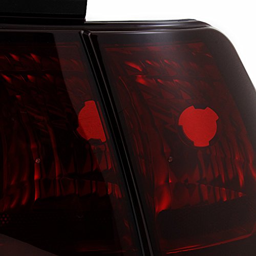 Dark Red Tail Lights Brake Lamps Left + Right Side Replacement Pair B424997